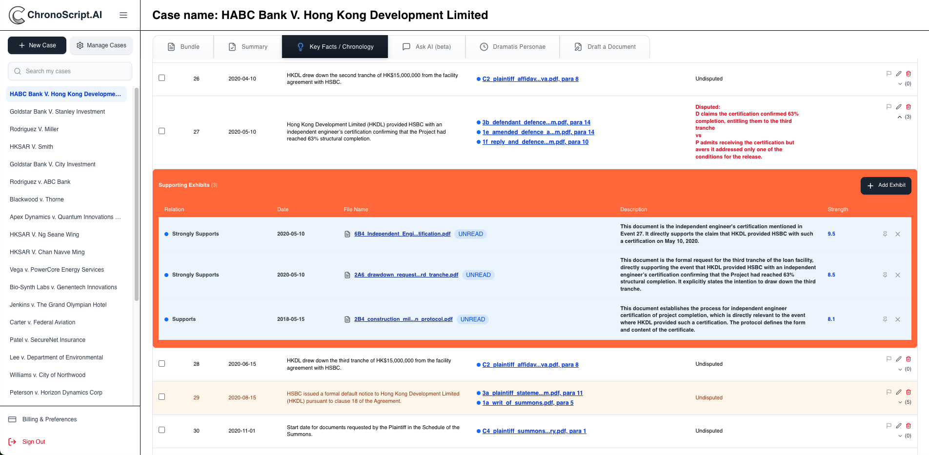 Chronology Interface